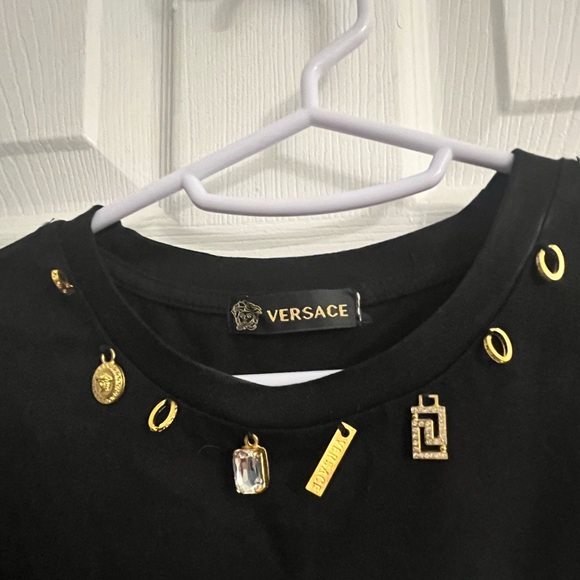 Versace Embellished Crop Top - Size Small - - Picture 2 of 2